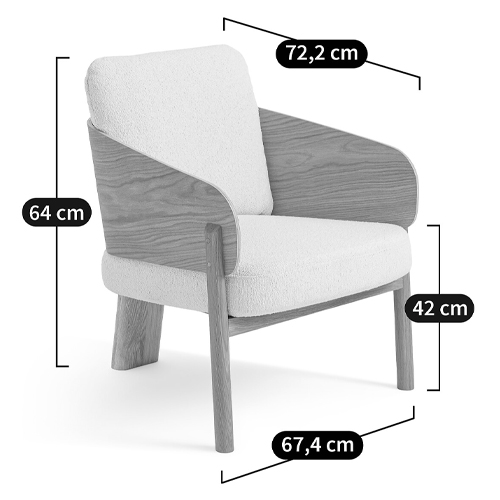 Кресло с каркасом из массива дуба Gallin Chair Boucle Кресло с каркасом из массива дуба Gallin Chair Boucle в Брянске