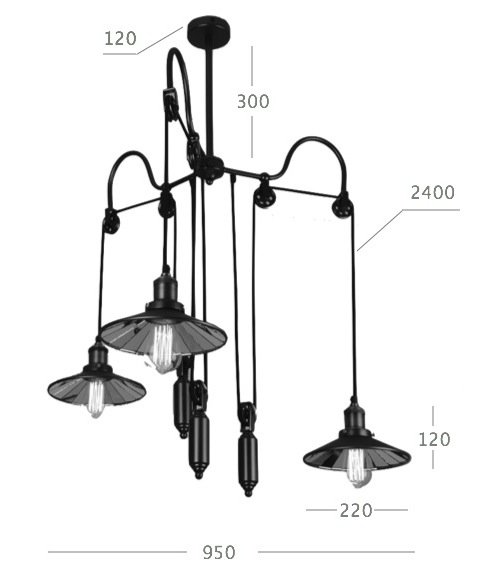 Люстра Loft Cone Pendant Reflector Balance 3 Люстра Loft Cone Pendant Reflector Balance 3 в Брянске