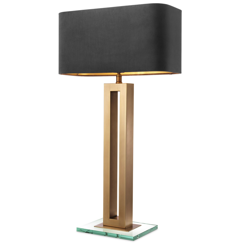 Настольная лампа Eichholtz Table Lamp Cadogan Латунь Античная полированная Прозрачный Черный Настольная лампа Eichholtz Table Lamp Cadogan Латунь Античная полированная Прозрачный Черный в Брянске | Loft Concept