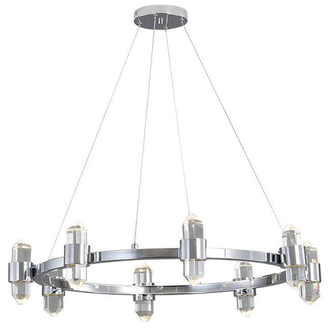 Люстра Crystal Ring Chandelier Chromium Хром Прозрачный Люстра Crystal Ring Chandelier Chromium Хром Прозрачный в Брянске | Loft Concept