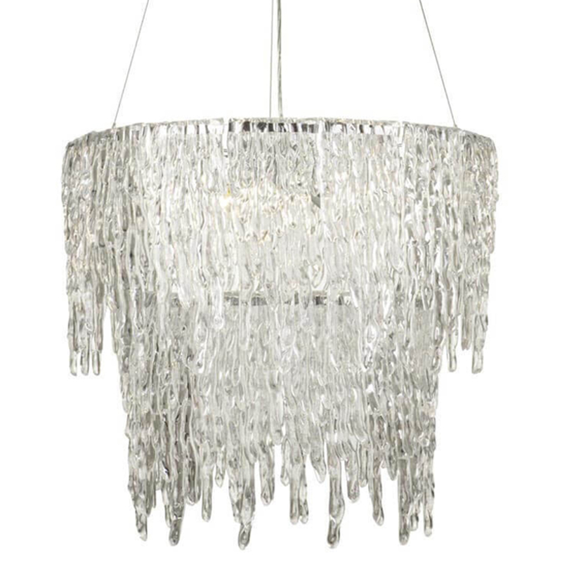 Люстра Cold Heart Silver Single two-tier Chandelier Хром Прозрачное Стекло Люстра Cold Heart Silver Single two-tier Chandelier Хром Прозрачное Стекло в Брянске | Loft Concept