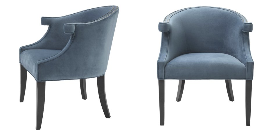 Кресло Eichholtz Chair Margaux blue Кресло Eichholtz Chair Margaux blue - Loft-Concept в Брянске