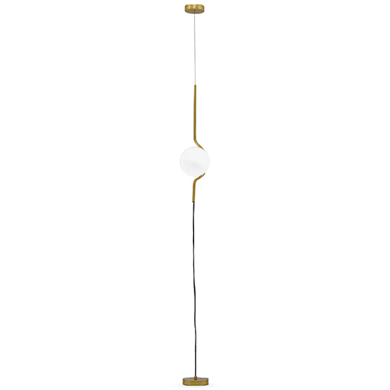 Торшер Joel Floor Lamp Белое матовое стекло Латунь в Брянске | Loft Concept 