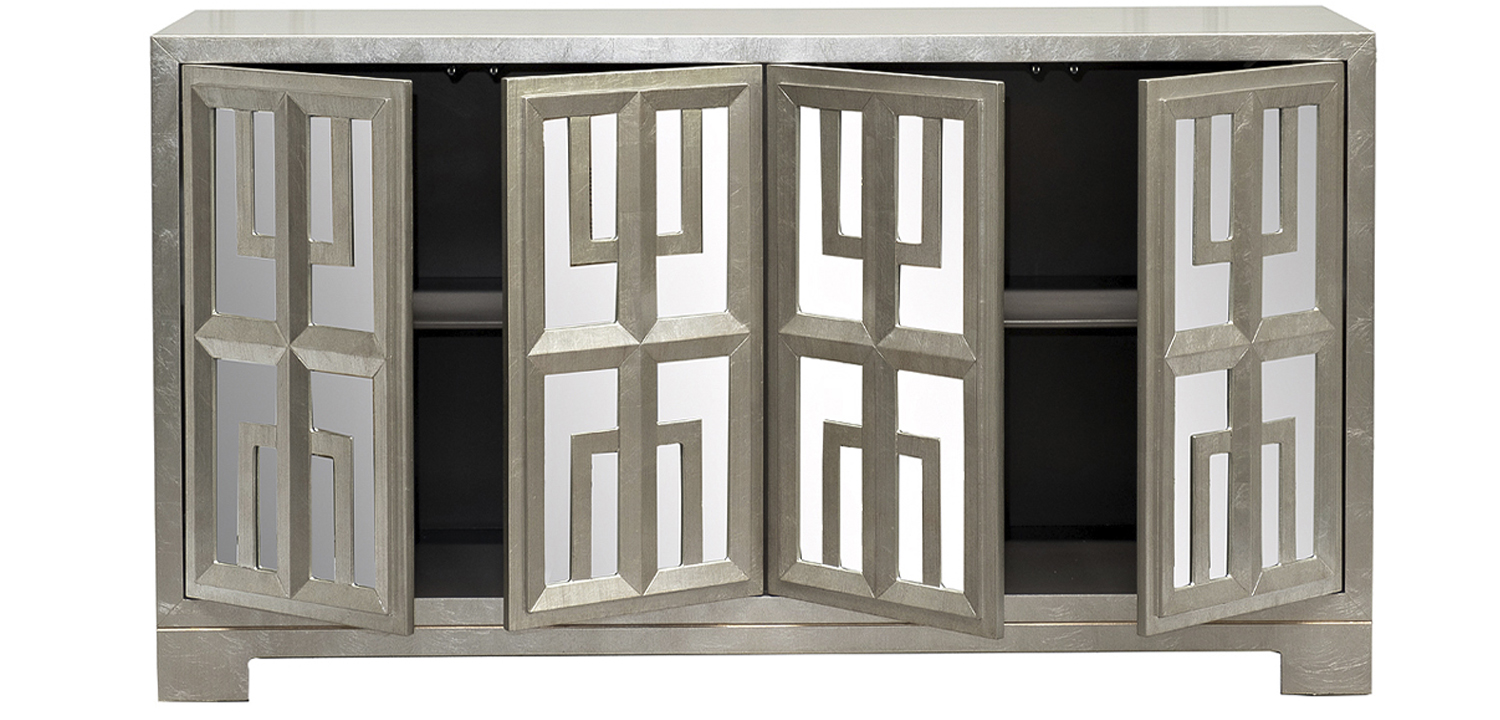 Комод в стиле Арт-деко с зеркальным фасадом Torben Chest of drawers mirror facade - фото