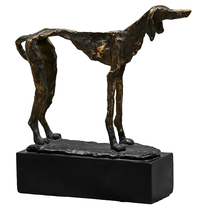 Статуэтка собака Giacometti Dog Statue Черный Золотой Статуэтка собака Giacometti Dog Statue Черный Золотой в Брянске | Loft Concept