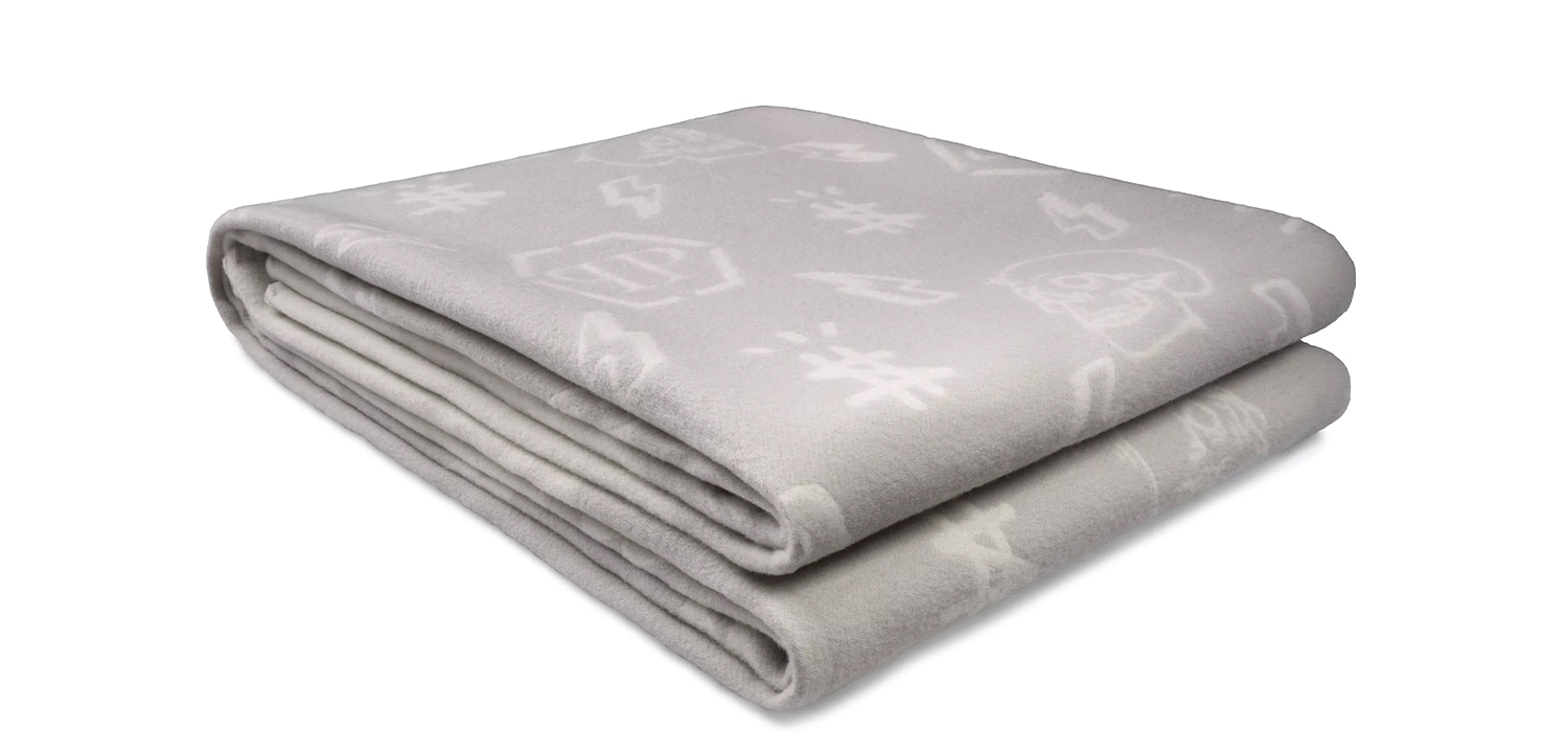 Плед Philipp Plein Plaid Cashmere Skull Grey - фото №1