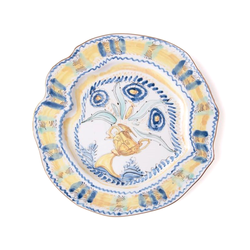 Тарелка Seletti Spanish Yellow Белый Синий Желтый Тарелка Seletti Spanish Yellow Белый Синий Желтый в Брянске | Loft Concept