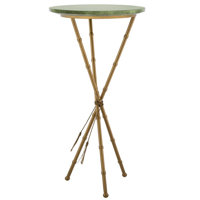Green Stingray Skin Side Tables Зеленый Золотой Green Stingray Skin Side Tables Зеленый Золотой в Брянске | Loft Concept