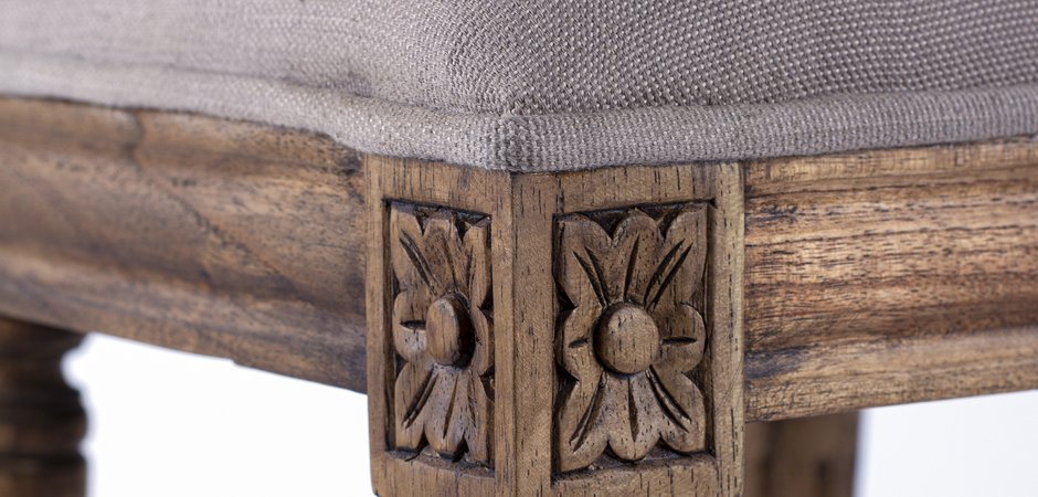 Барный стул REGENCY MEDALLION BARSTOOL Taupe Linen - фото №1