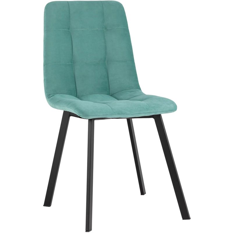 Стул NANCY S Chair Мятный Велюр Мятный Черный Стул NANCY S Chair Мятный Велюр Мятный Черный в Брянске | Loft Concept