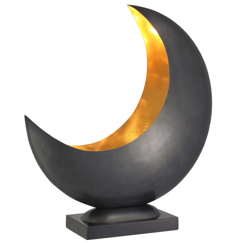 Настольная лампа Eichholtz Table Lamp Half Moon Латунь Черный Настольная лампа Eichholtz Table Lamp Half Moon Латунь Черный в Брянске | Loft Concept