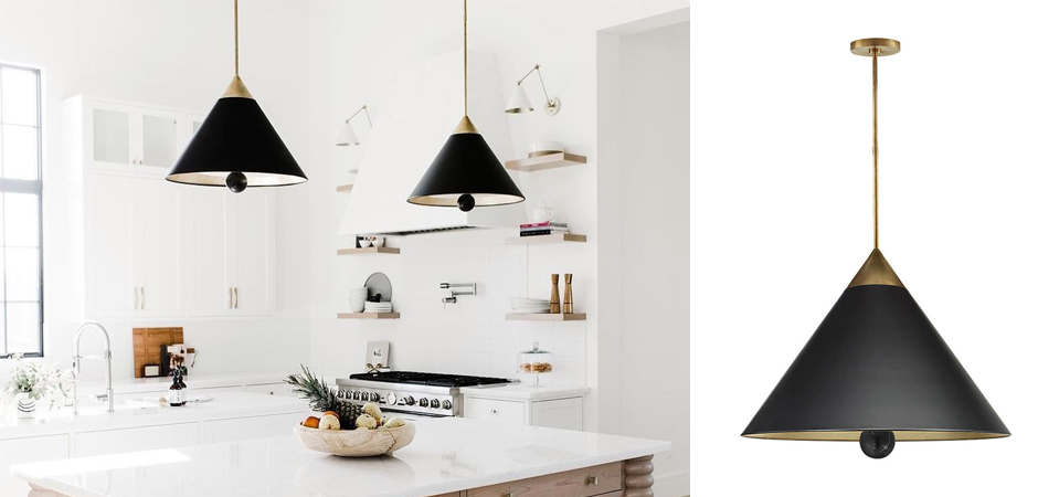 Подвесной светильник Cleo Pendant Brass & Black Подвесной светильник Cleo Pendant Brass & Black - Loft-Concept в Брянске
