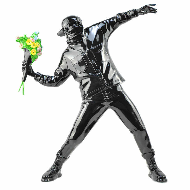 Статуэтка Banksy Flower Thrower Black Черный Статуэтка Banksy Flower Thrower Black Черный в Брянске | Loft Concept