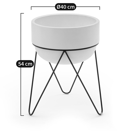 Кашпо Elevated Planters Luna 54 белое в Брянске