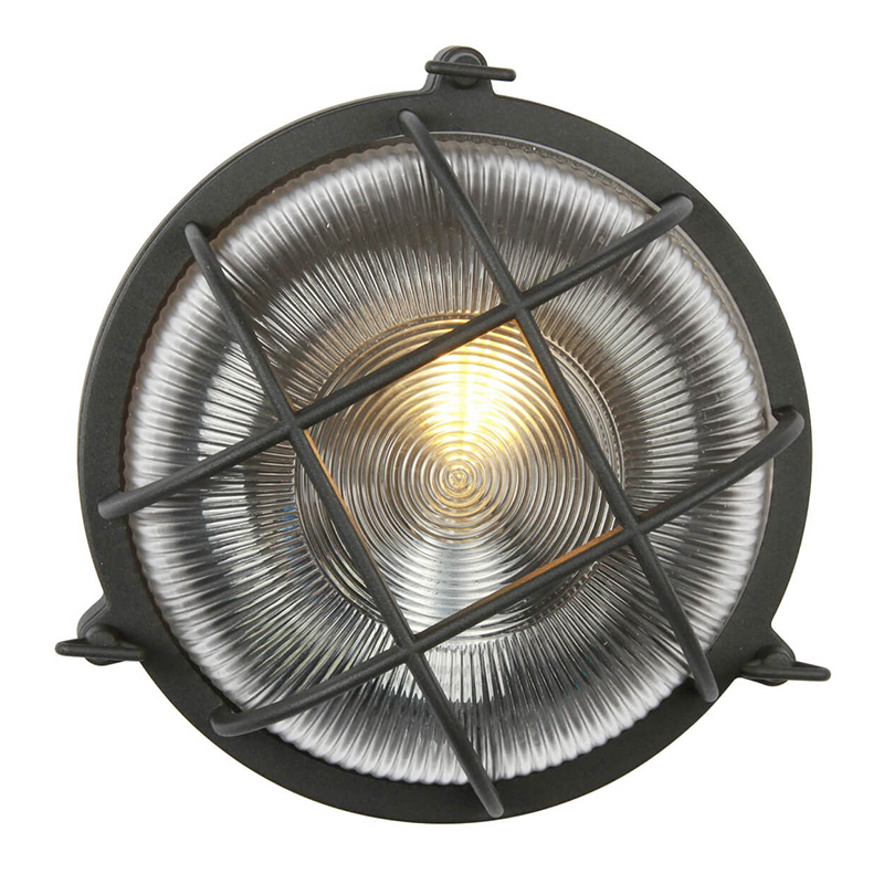 Уличный светильник Carden Cage Glass Round Черный Уличный светильник Carden Cage Glass Round Черный в Брянске | Loft Concept