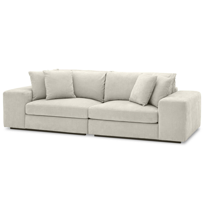 Диван Eichholtz Sofa Vista Grande sand Песочный Черный Диван Eichholtz Sofa Vista Grande sand Песочный Черный в Брянске | Loft Concept