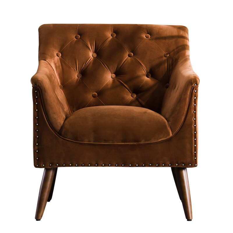 Кресло Terracotta Velvet Armchair Терракотовый Коричневый Кресло Terracotta Velvet Armchair Терракотовый Коричневый в Брянске | Loft Concept