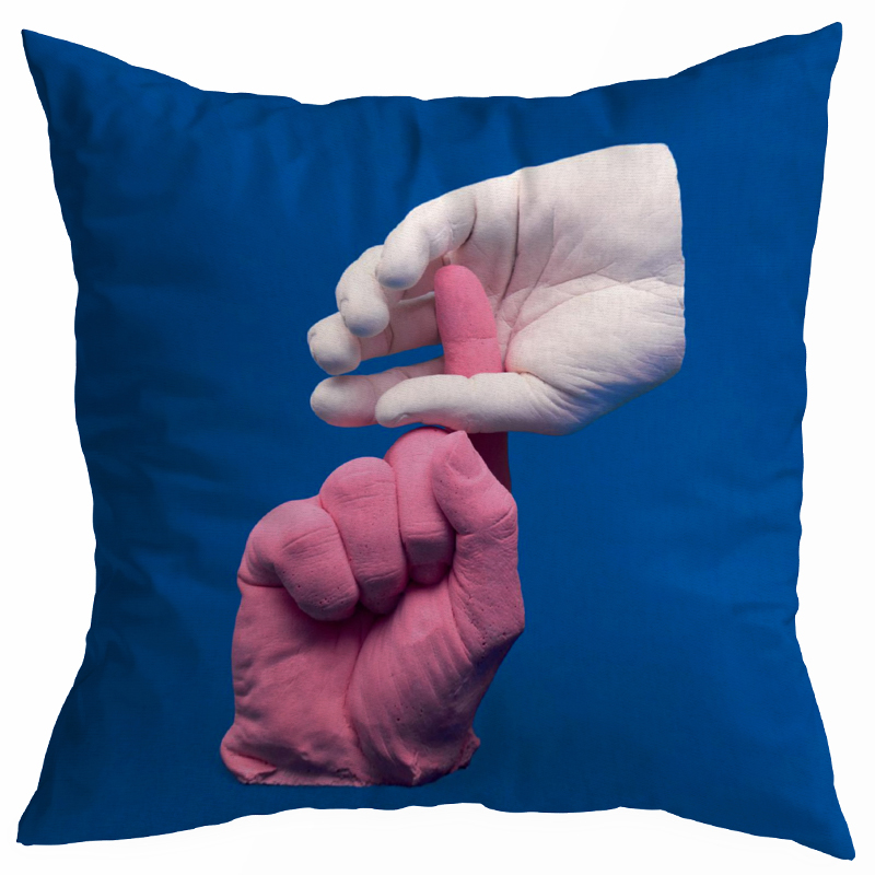 Декоративная подушка Seletti Cushion Hands Синий Декоративная подушка Seletti Cushion Hands Синий в Брянске | Loft Concept