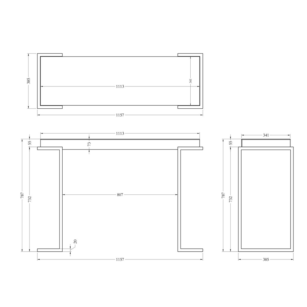 Консоль зеркальная Mirror Chrome Console в Брянске