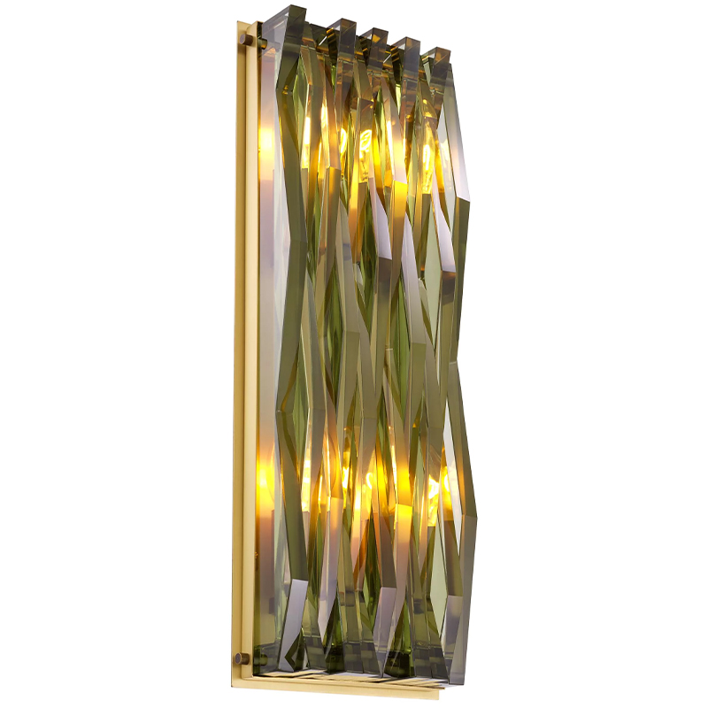 Бра Eichholtz Wall Lamp Nuvola L Green Латунь Зеленый смок Стекло Смок Бра Eichholtz Wall Lamp Nuvola L Green Латунь Зеленый смок Стекло Смок в Брянске | Loft Concept