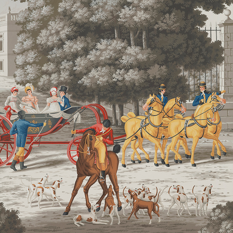 Обои ручная роспись La Chasse de Compiègne Jacquemart on Eau Forte Обои ручная роспись La Chasse de Compiègne Jacquemart on Eau Forte в Брянске | Loft Concept