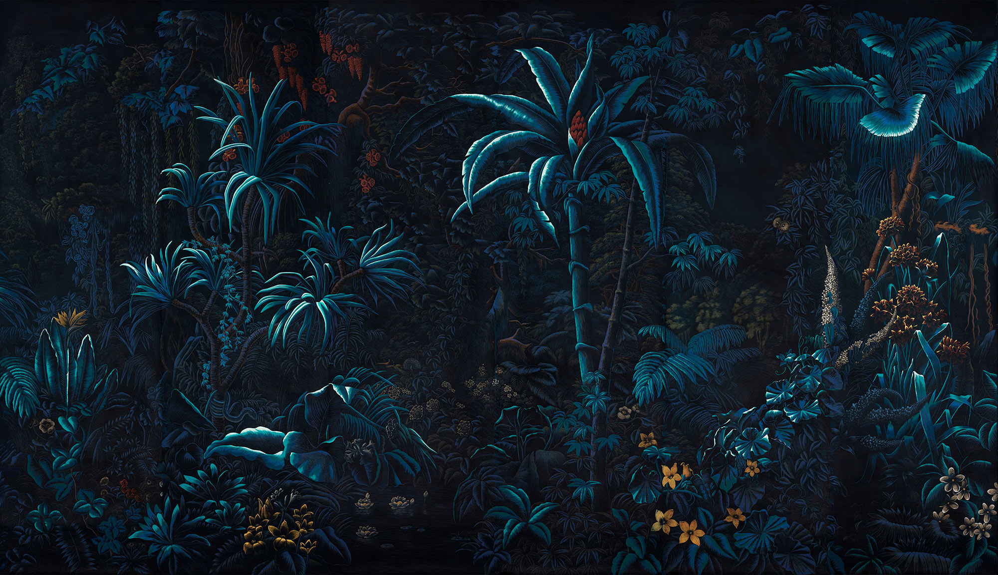 Обои ручная роспись L'Eden Moonlight on scenic Xuan paper - постер Loft-Concept в Брянске