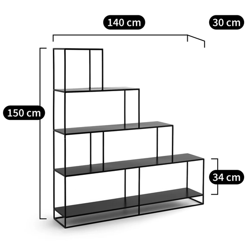 Ступенчатый стеллаж Menzie Steps Metal Rack Black Ступенчатый стеллаж Menzie Steps Metal Rack Black в Брянске
