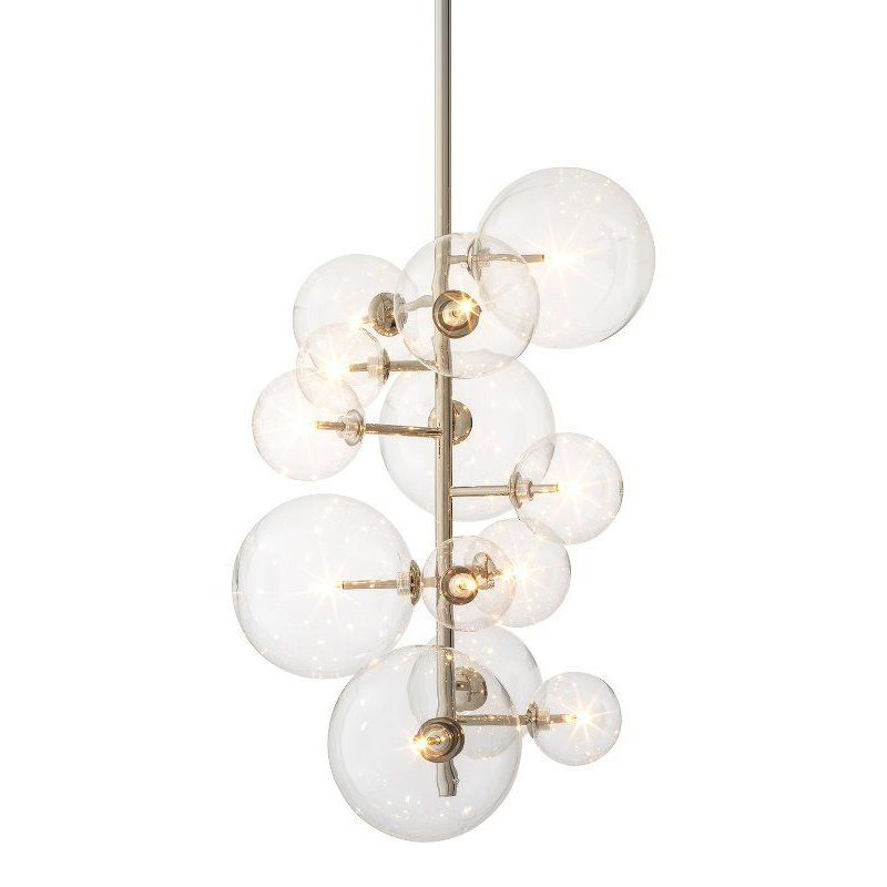 Люстра Eichholtz Chandelier Ezra Nickel Никель Прозрачный Люстра Eichholtz Chandelier Ezra Nickel Никель Прозрачный в Брянске | Loft Concept