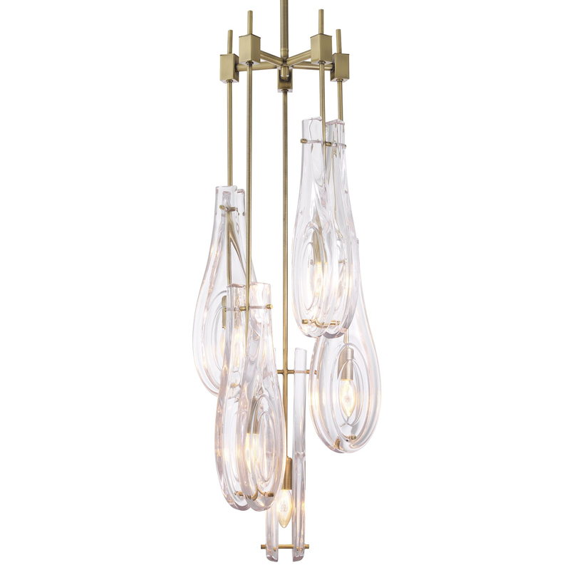 Люстра Eichholtz Chandelier Bellano L Brass Латунь Прозрачный Люстра Eichholtz Chandelier Bellano L Brass Латунь Прозрачный в Брянске | Loft Concept