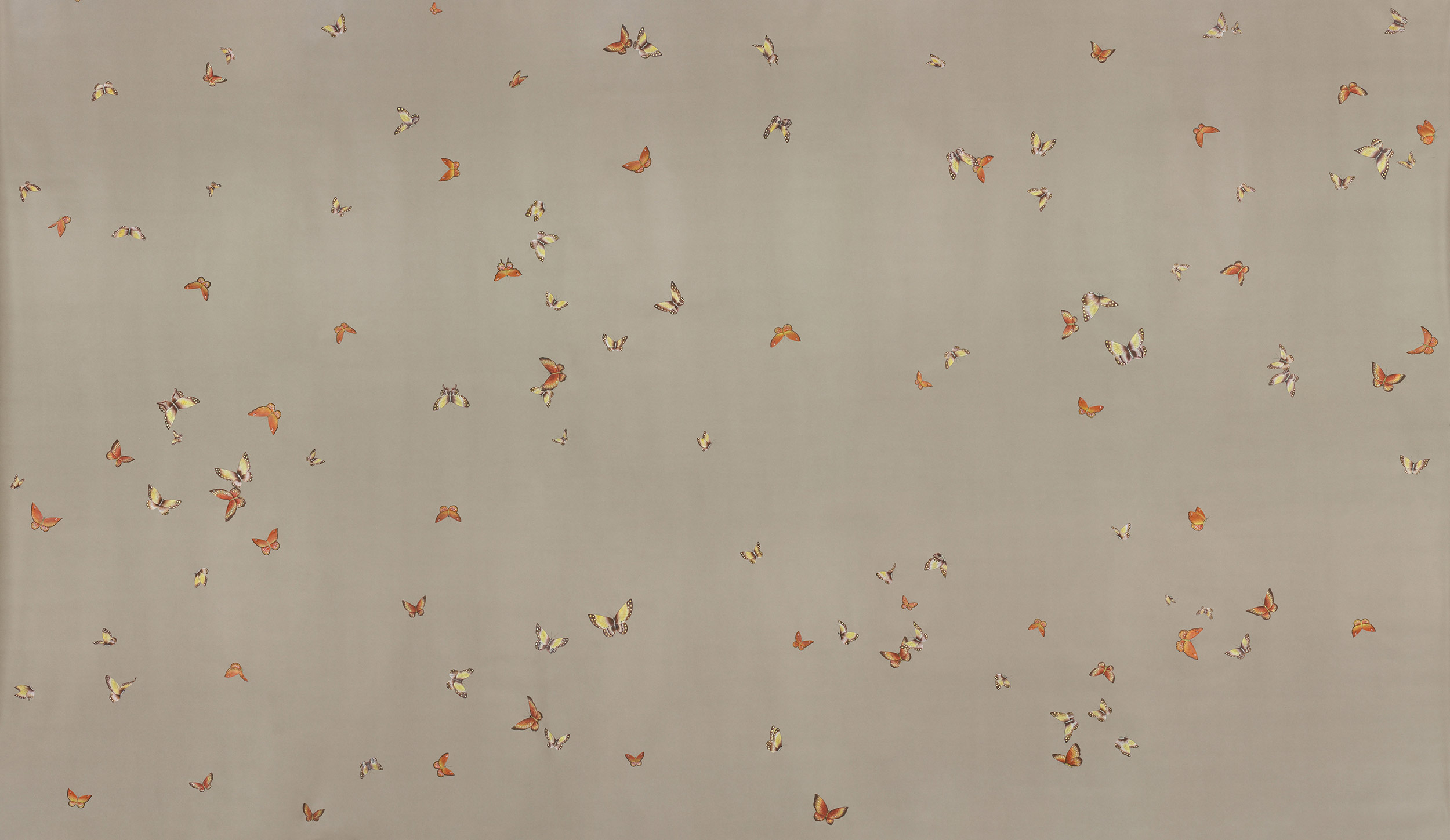 Обои ручная роспись Butterflies Echo on dyed paper Обои ручная роспись Butterflies Echo on dyed paper - постер Loft-Concept в Брянске