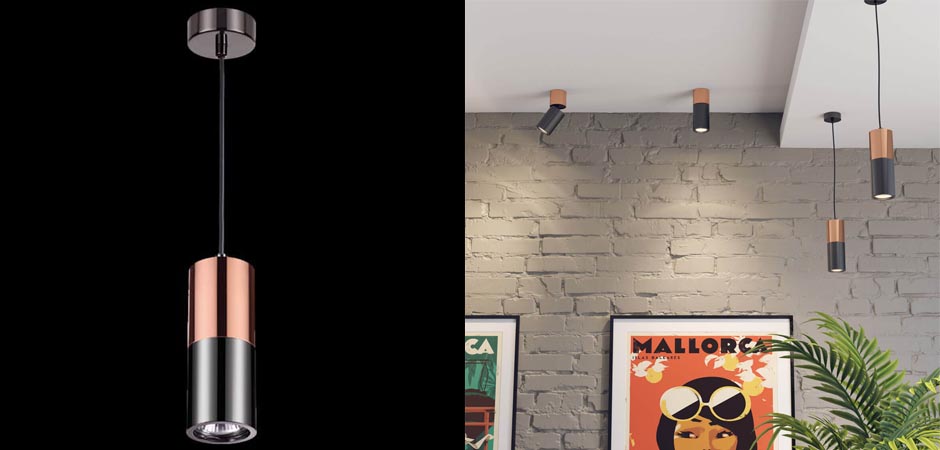 Подвесной светильник Modern Illumination Black & Copper Подвесной светильник Modern Illumination Black & Copper - Loft-Concept в Брянске