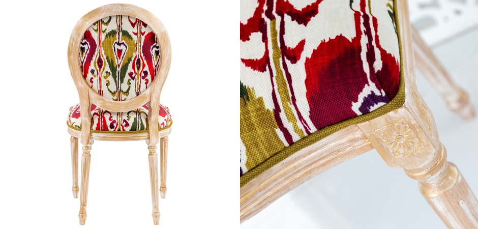 Стул Ikat Pattern Красно-белый Стул Ikat Pattern Красно-белый - Loft-Concept в Брянске