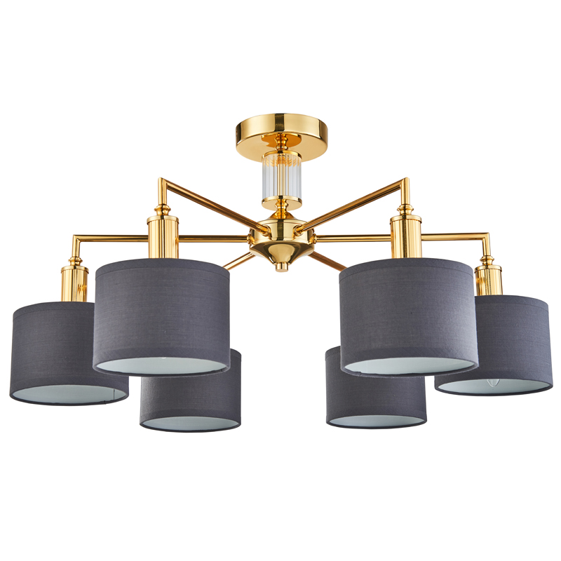 Люстра Laurent Chandelier grey 65 Глянцевое золото Серый Прозрачный Люстра Laurent Chandelier grey 65 Глянцевое золото Серый Прозрачный в Брянске | Loft Concept