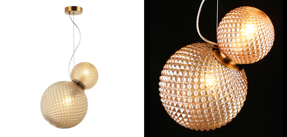 Подвесной светильник Perforated Bubbles с темным плафоном Подвесной светильник Perforated Bubbles с темным плафоном - Loft-Concept в Брянске