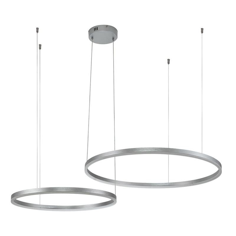 Подвесной светильник Neo Circles Double Silver Серебряный Подвесной светильник Neo Circles Double Silver Серебряный в Брянске | Loft Concept