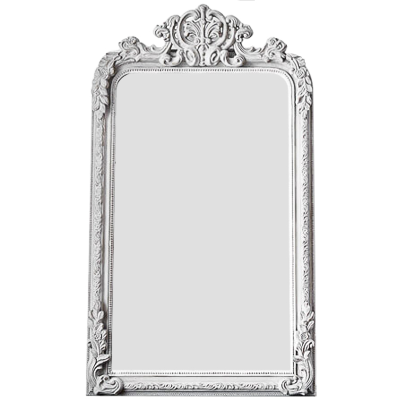 Зеркало Aged White Mirror Белый винтажная патина Античное зеркальное стекло Зеркало Aged White Mirror Белый винтажная патина Античное зеркальное стекло в Брянске | Loft Concept
