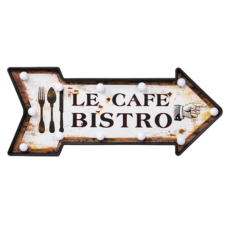 Аксессуар на стену Le cafe bistro Белый Коричневый винтаж Аксессуар на стену Le cafe bistro Белый Коричневый винтаж в Брянске | Loft Concept