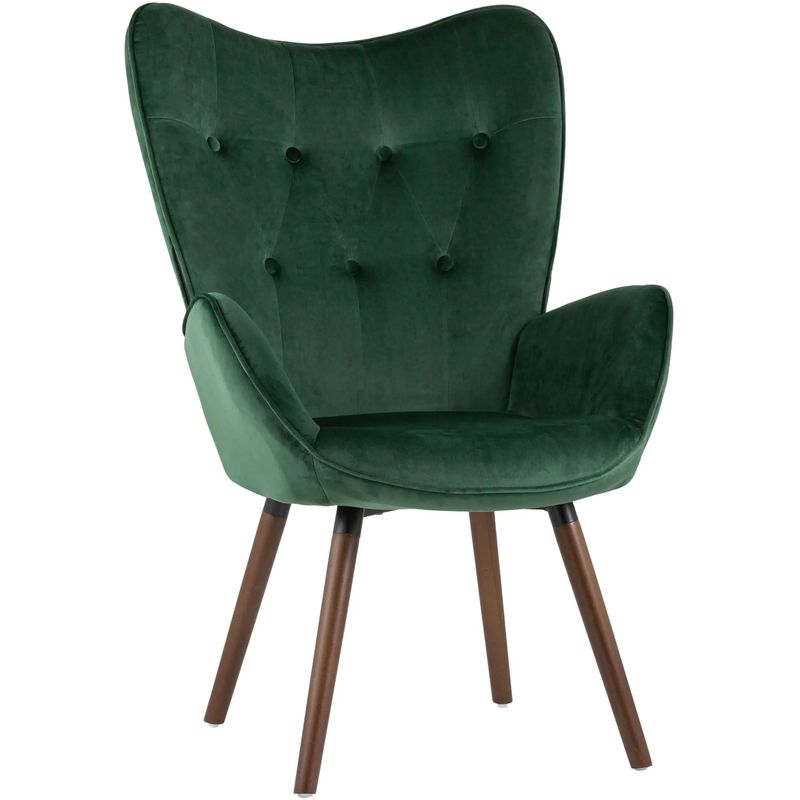 Полукресло Зеленый Велюр Grandee Chair Зеленый Коричневый Полукресло Зеленый Велюр Grandee Chair Зеленый Коричневый в Брянске | Loft Concept