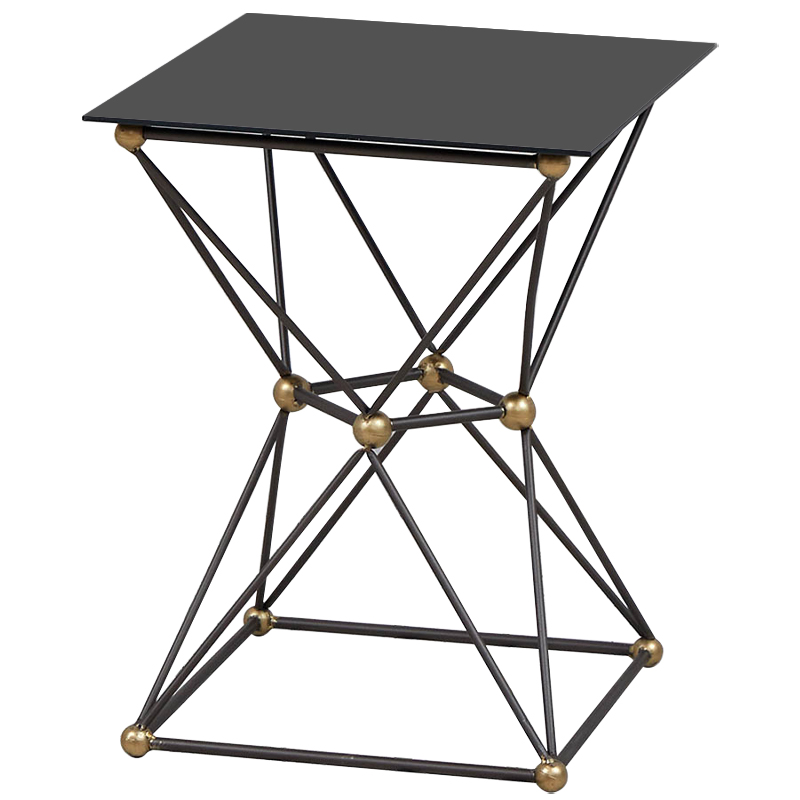 Приставной стол Rubio Side Table Черный Золотой Приставной стол Rubio Side Table Черный Золотой в Брянске | Loft Concept