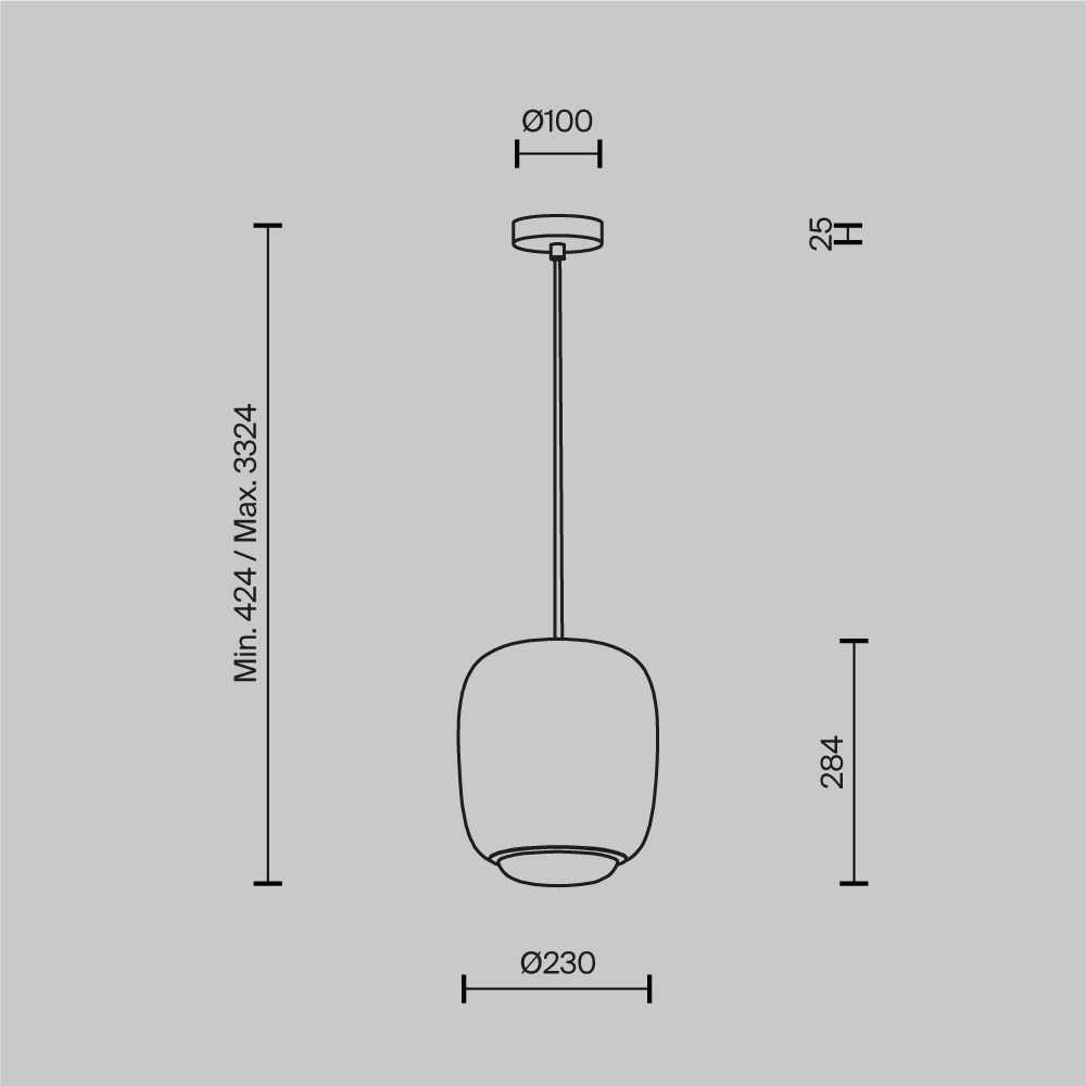 Подвесной светильник Brio Серый 3000К 12Вт в Брянске