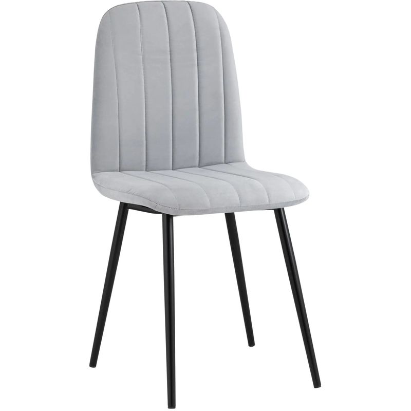 Стул Easy Chair Велюр Светло-Серый цвет Светло-серый Черный Стул Easy Chair Велюр Светло-Серый цвет Светло-серый Черный в Брянске | Loft Concept