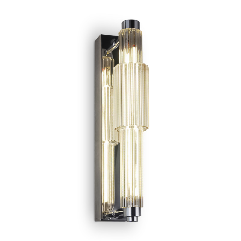Бра с вертикальным узким плафоном Fuse Crystal Beige Хром Бежевый Бра с вертикальным узким плафоном Fuse Crystal Beige Хром Бежевый в Брянске | Loft Concept