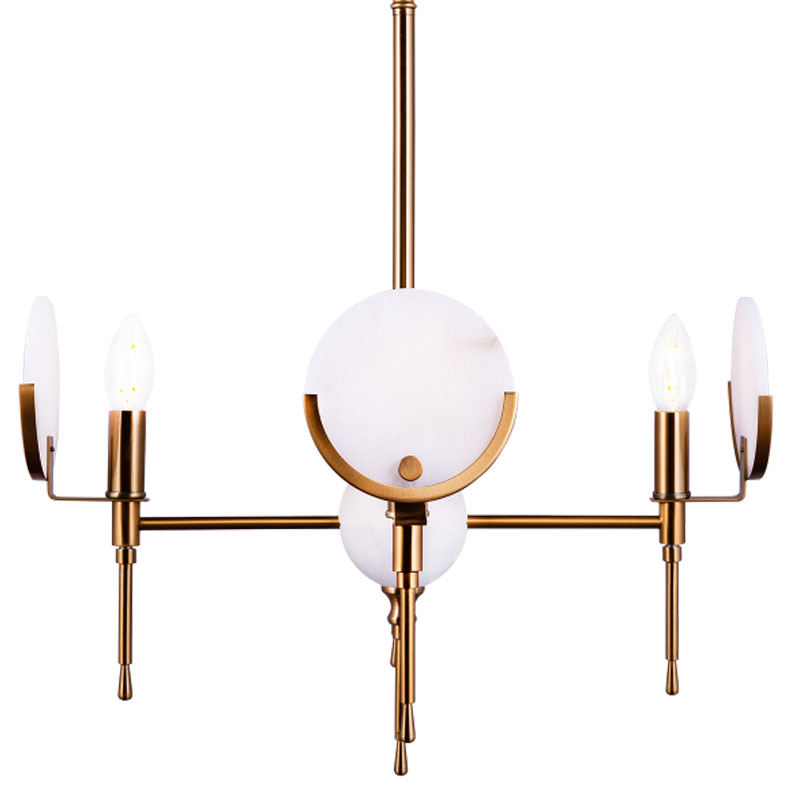 Люстра Levanzo Chandelier 50 Золотой Белое матовое стекло Люстра Levanzo Chandelier 50 Золотой Белое матовое стекло в Брянске | Loft Concept
