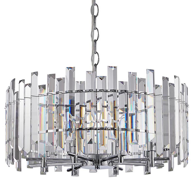 Люстра Langley Chandelier chrome 60 Хром Прозрачный Люстра Langley Chandelier chrome 60 Хром Прозрачный в Брянске | Loft Concept