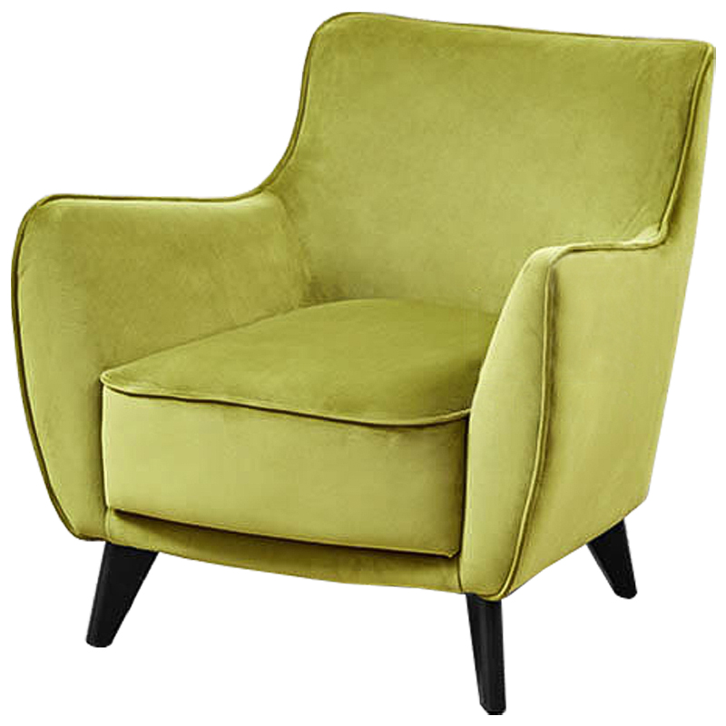 Кресло Light Green Softness Chair Салатовый Коричневый Кресло Light Green Softness Chair Салатовый Коричневый в Брянске | Loft Concept