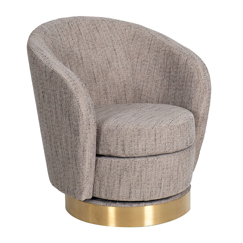 Кресло Julia Armchair Golden Belt Бежево-серый Кресло Julia Armchair Golden Belt Бежево-серый в Брянске | Loft Concept