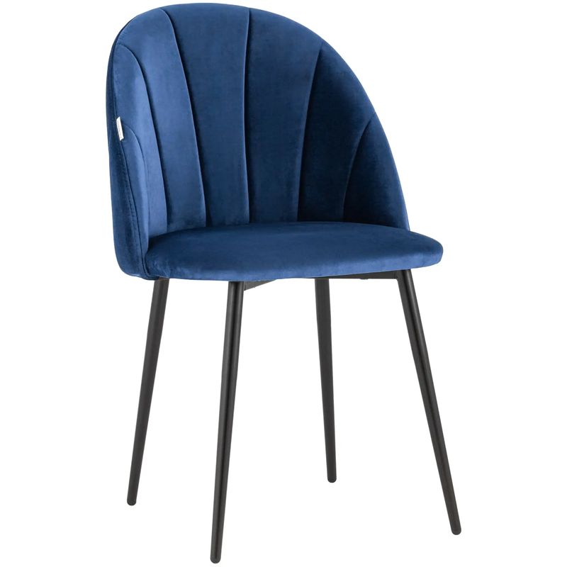 Стул Balsari S Chair Синий Велюр Синий Черный Стул Balsari S Chair Синий Велюр Синий Черный в Брянске | Loft Concept