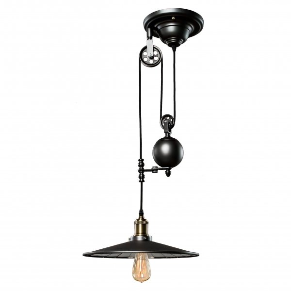 Подвесной светильник Loft Cone Pendant Balance Line 1 Винтажный черный Подвесной светильник Loft Cone Pendant Balance Line 1 Винтажный черный в Брянске | Loft Concept