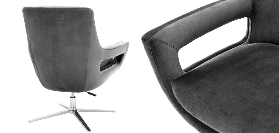 Кресло Eichholtz Swivel Chair Flavio Grey Кресло Eichholtz Swivel Chair Flavio Grey - Loft-Concept в Брянске