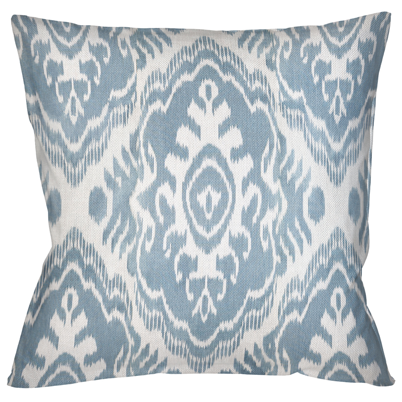 Декоративная подушка со светло-голубым узором Ikat Pattern Голубой Белый Бежевый Декоративная подушка со светло-голубым узором Ikat Pattern Голубой Белый Бежевый в Брянске | Loft Concept